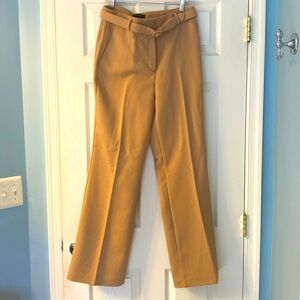 Ann Taylor tan wide leg trousers with belt, new w tags, size 6
